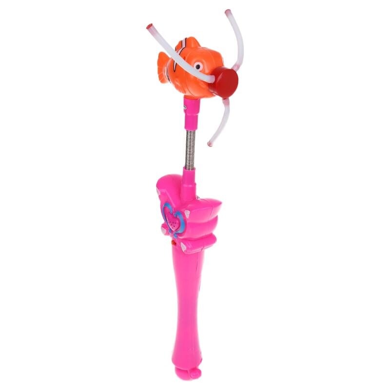 Rueda giratoria de viento con luz Flash para niños, juguete de música luminosa, palo mágico de mariposa, , 1 unidad