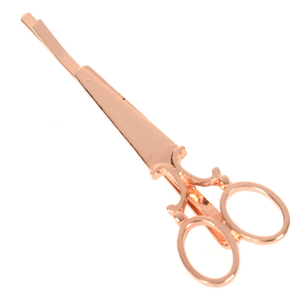 Lśniące kryształbyć winnym nożyczki spinki robić włosów dla kobiet słodkie strasy dla dziewczynek spinki robić włosów biżuteria akcesoria robić włosów Barrettes ślubny nakrycia głowy: złoto-2