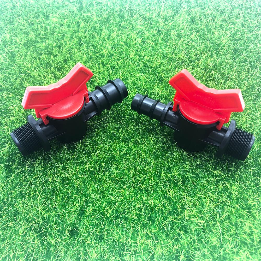1/2" Thread Garden Tap PE Hose Ball Valve Waterstop Switch Connector for 16mm 20mm Water Tube Drip Irrigation System Kits