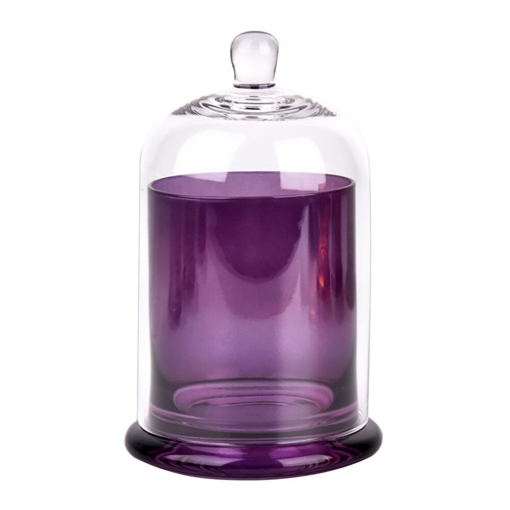 1 Set Decorative Glass Cover Aroma Cup Wedding Decor (Transparent): Purple