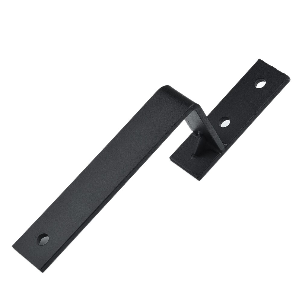 Black Bypass Sliding Barn Door Hardware Double Track Big Wheel Hanger Kit 6mm