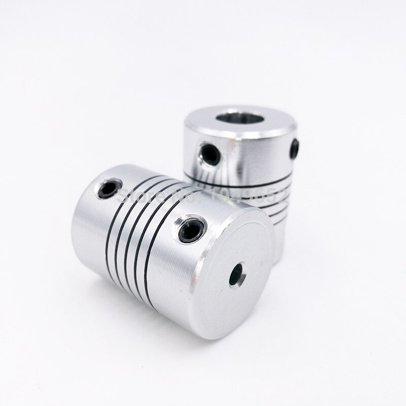 Acoplamiento de eje D19 * L25, mandíbula flexible de aluminio 3/4/5/6/6.35/7/8/10mm CNC, Motor paso a paso, acopladores, máquina de grabado