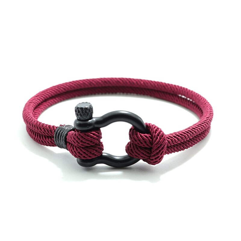 Nueva Pulsera para hombre, pulsera de cuerda de la suerte de 4mm para hombre, para novio, Brazalete de supervivencia al aire libre, Pulseira Masculina, Pulsera de cadena de cordón: Verde oscuro