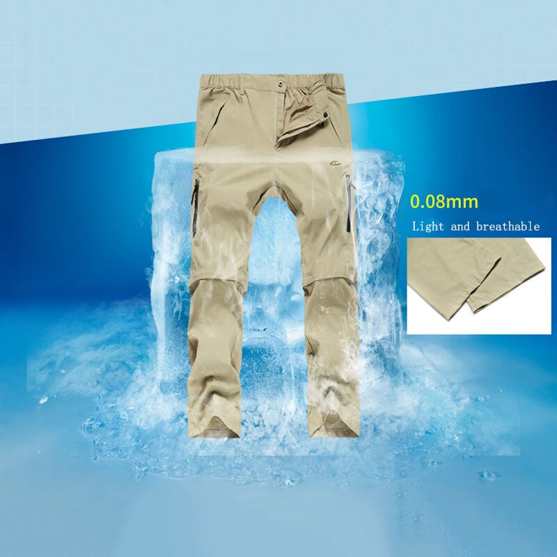 Avtagbara byxor herr sommar snabbtorkande utomhussportbyxor vandring vandring fiske camping manshorts 3 färg 004