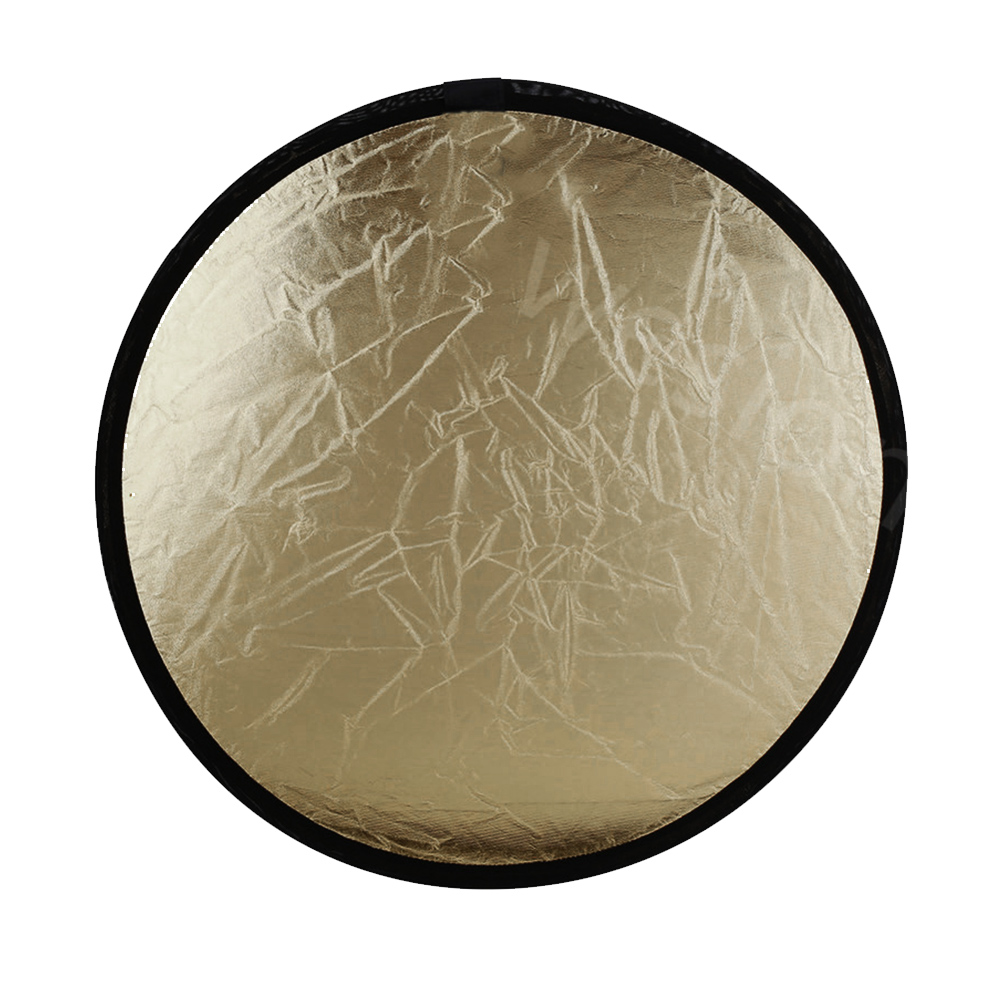 2 In 1 Photo Diffuser Gold Silver Light Reflector Round Durable With Storage Bag Folding Studio Photography Multi Disc Nylon