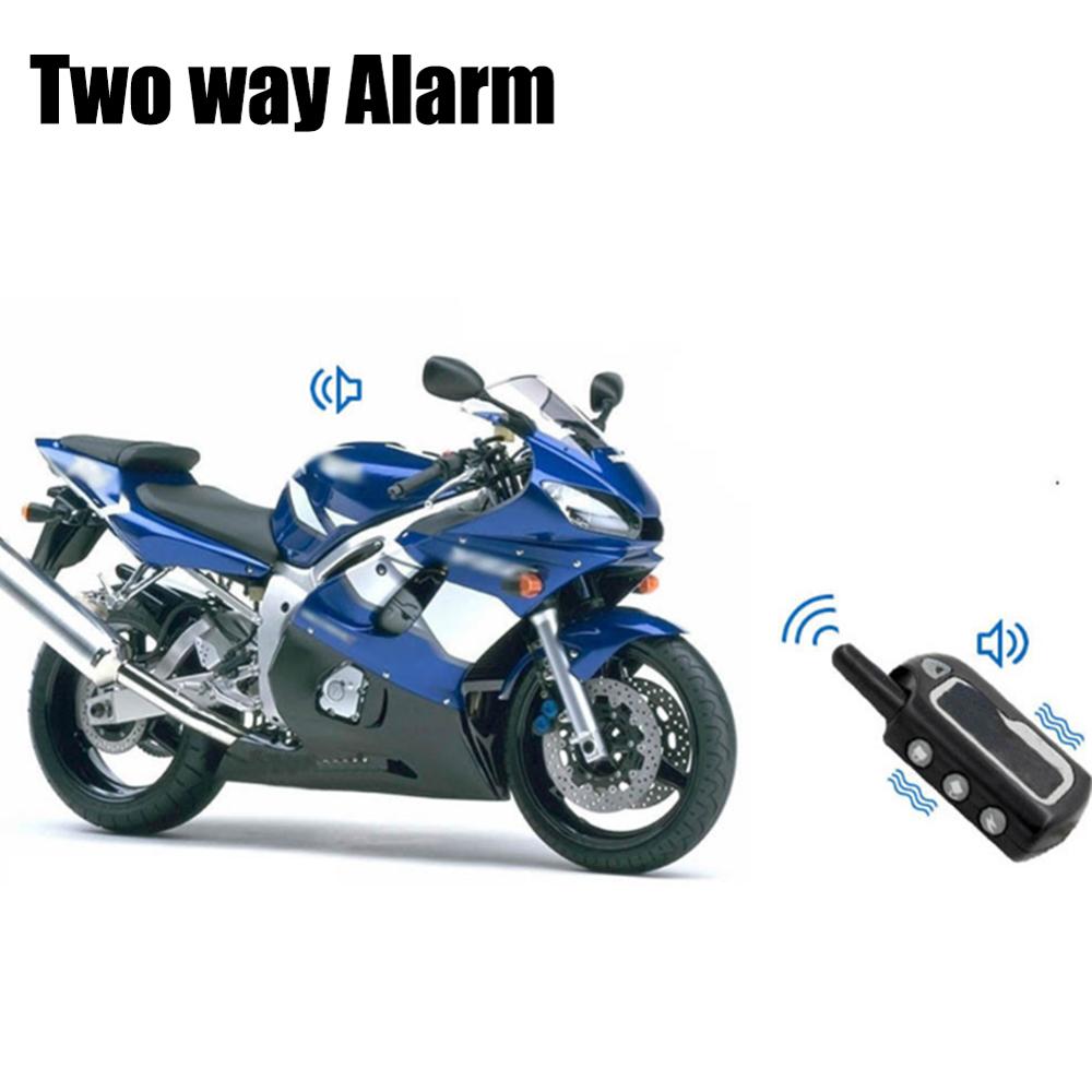 Tovejs alarm motorcykel scooter sikkerhed 2 vejs alarm fjernbetjening motor start vibration alarm lås system 125db