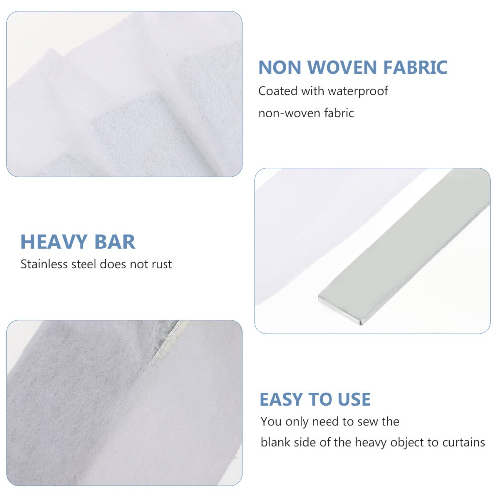 12 PCS 20g Drapery Weights Rectangle Covered Lead Weight For Window Curtain Curtain Weight Non-Woven Lead Pendant