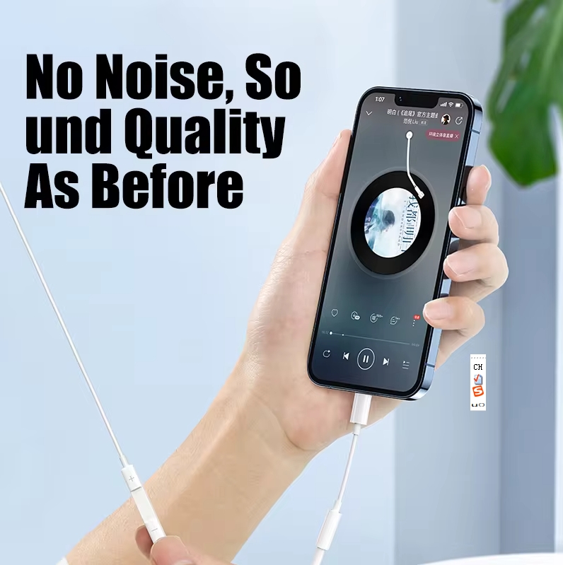 Nowość dla ios Splitter L do gniazda słuchawkowego 3,5 mm Adapter AUX Audio dla iPhone 14/13/12/11/XS/XR/X/7 8/Pad