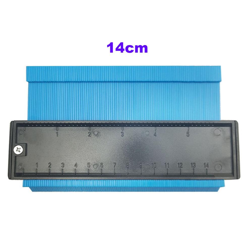 12/14/25cm plast kontur profil måler meter duplikat merking måle måleverktøy laminat tre fliser radian linjal verktøy: 6 tommer blå