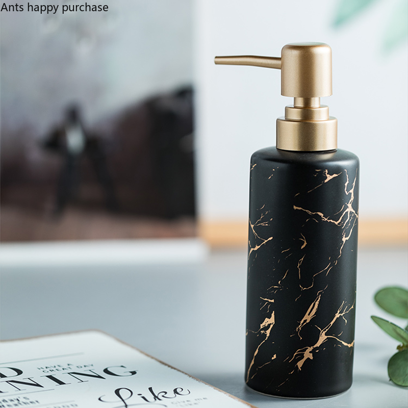 Marmorierung Keramik Lotion Flasche Schlecht Lieferungen Zubehör Händewaschen Flüssigkeit Abfüllung Seife Spender Tragbare Seife Spender