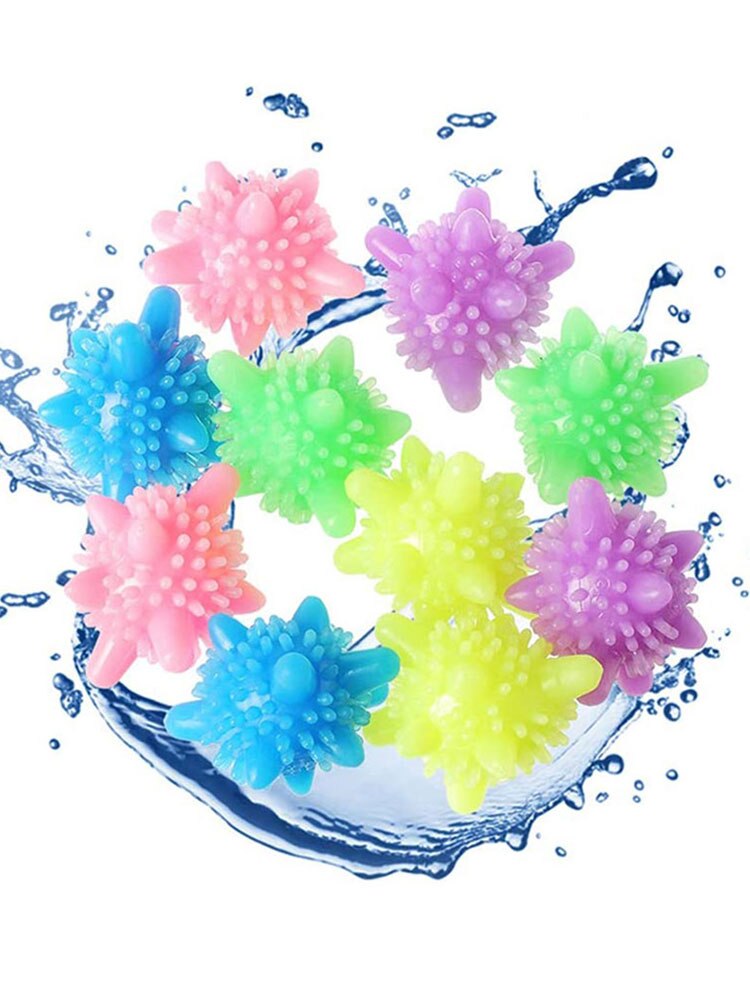 4/6/8Pcs Washer Balls Magic Laundry Balls Washing Ball Laundry Scrubbing Balls for Household Cleaning Washing Machine Clothes: Mixed color 6pcs