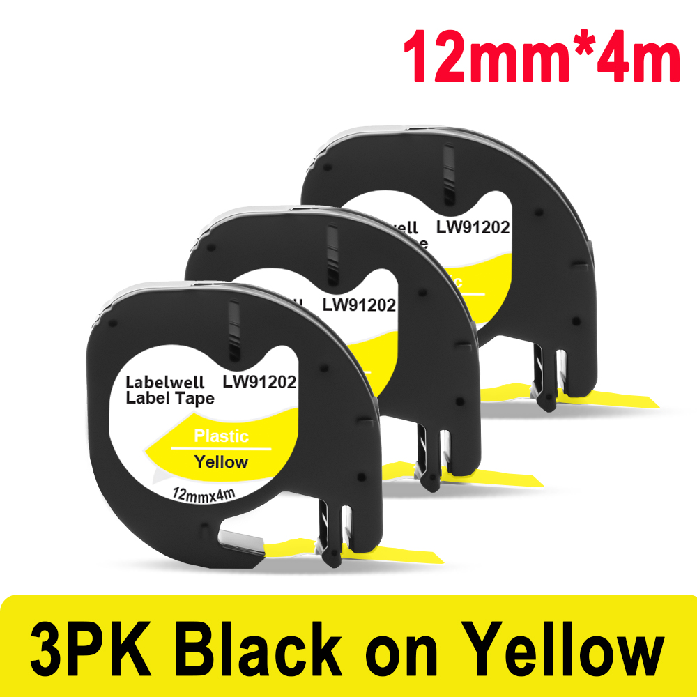 Labelwell futerał ochronny do Dymo LetraTag LT-100H LT100H drukarka do etykiet EVA twarda obudowa do przenoszenia podróży drukarka do przechowywania z 91201: 3PK Yellow 91202