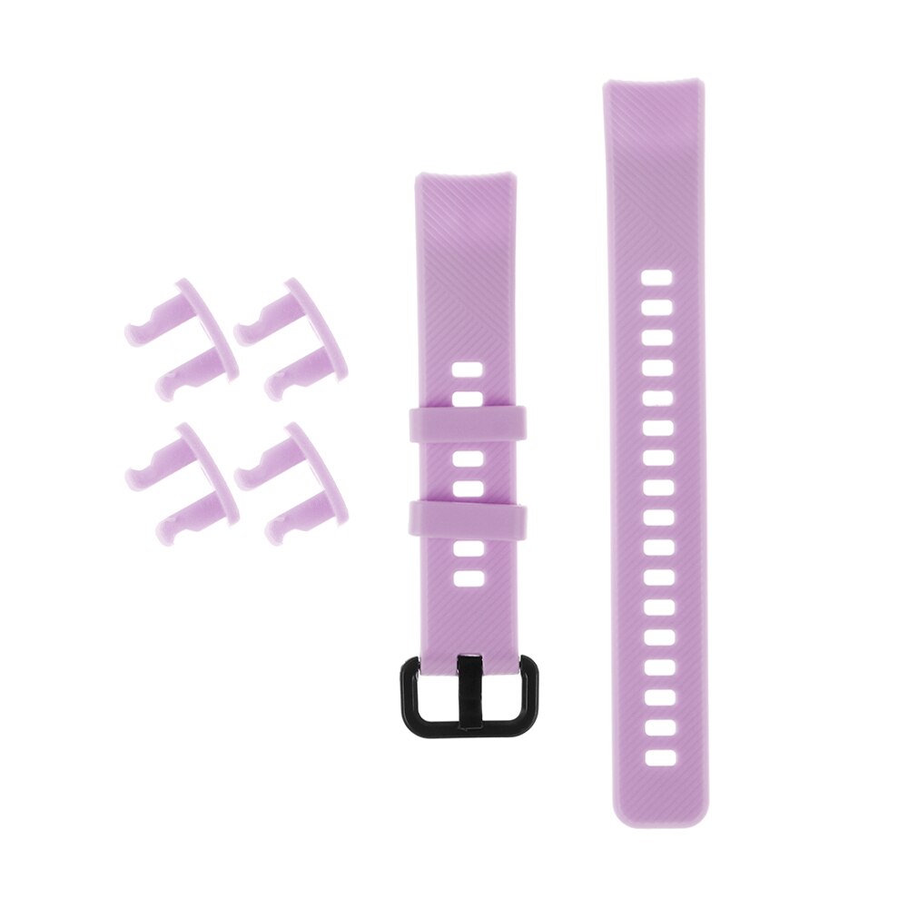 Bracelet intelligent en Silicone pour Huawei Honor Band 5 4 Bracelet souple de remplacement classique chaude de: light purple