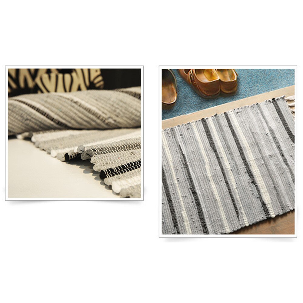 Area Rugs Mediterranean Style Cotton Kitchen Oblong Shape Multi-Usage Decorative Blanket Living Room Carpet Area Rug