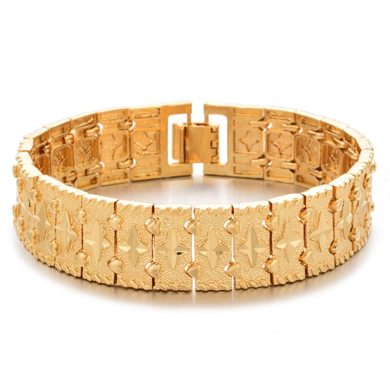 À la Or Chaîne Bracelets Pour Femme Hommes Cuivre Poli Multi-style cubain lien Chaîne Bracelet & BangleJewelry Sans Fondu: Style 9
