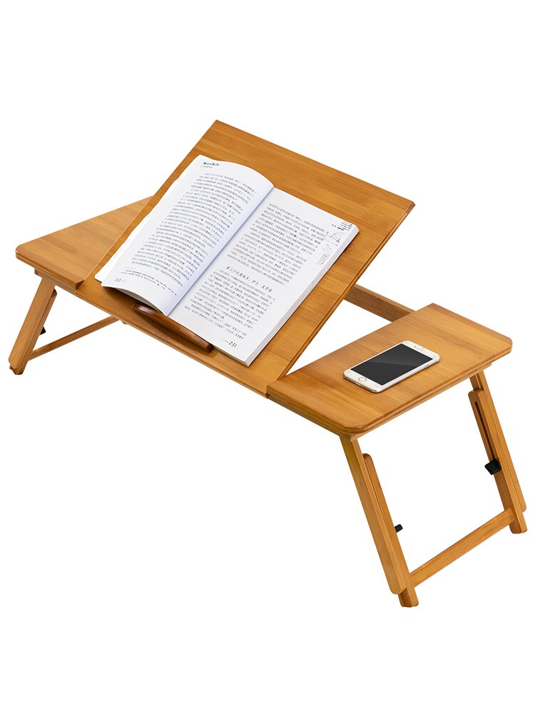 3 kg lightweight multifunctional computer desk log solid foldable computer desk laptop table bed foldable table