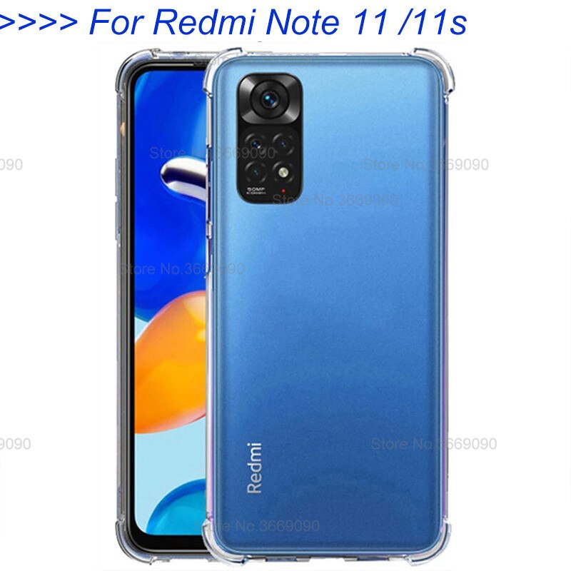 Redmy Note 11 Case Airbag Transparante Shockproof Zachte Siliconen Telefoon Cover Voor Xiaomi Redmi Note 11 11 S Note11 S Case 6.43inches