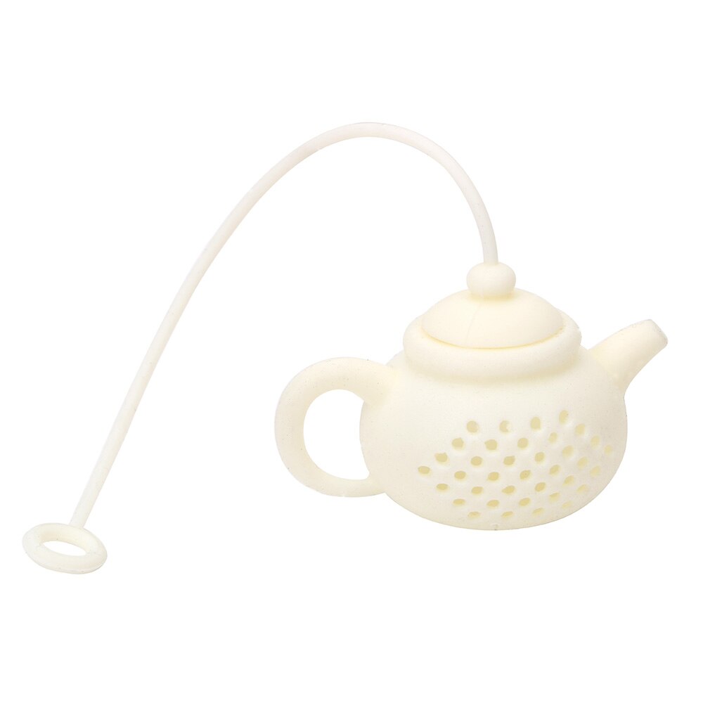 Niceyard Siliconen Theezeefje Kruiden Filter Theezakjes Diffuser Lege Theepot Vorm Thee-ei Theewaar Thee Accessoires: WHITE