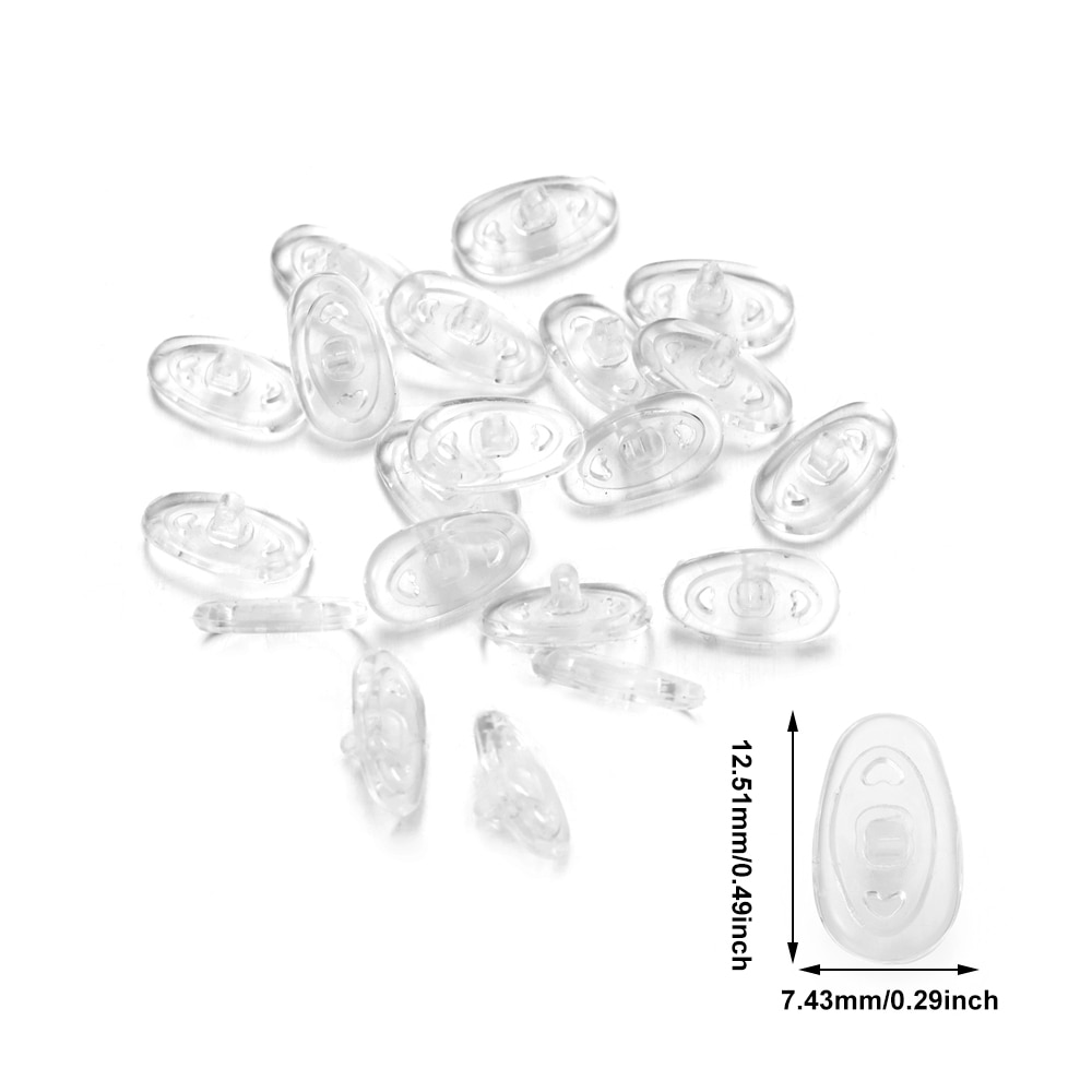 20 par silikonowe noski robić okularów wkrętrzcinowy w parę wyjątkowo miękka przezroczysta okulary akcesoria robić okularów antypoślizgowe 13mm