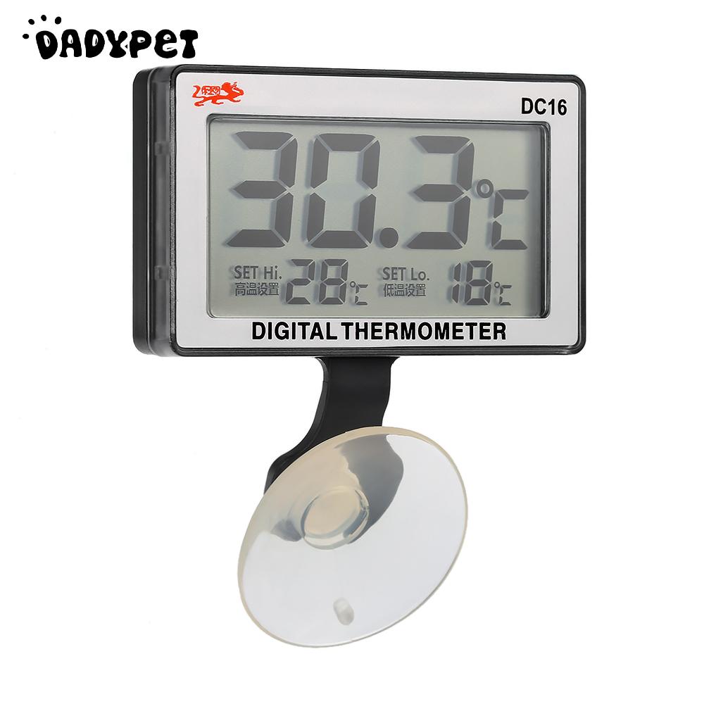 0 °C Om 50 °C Lcd Digital Fish Tank Aquarium Thermometer Dompelpompen Water Temperatuur Meter 0C ~ 50C Hoge/ lage Temperatuur Alarm