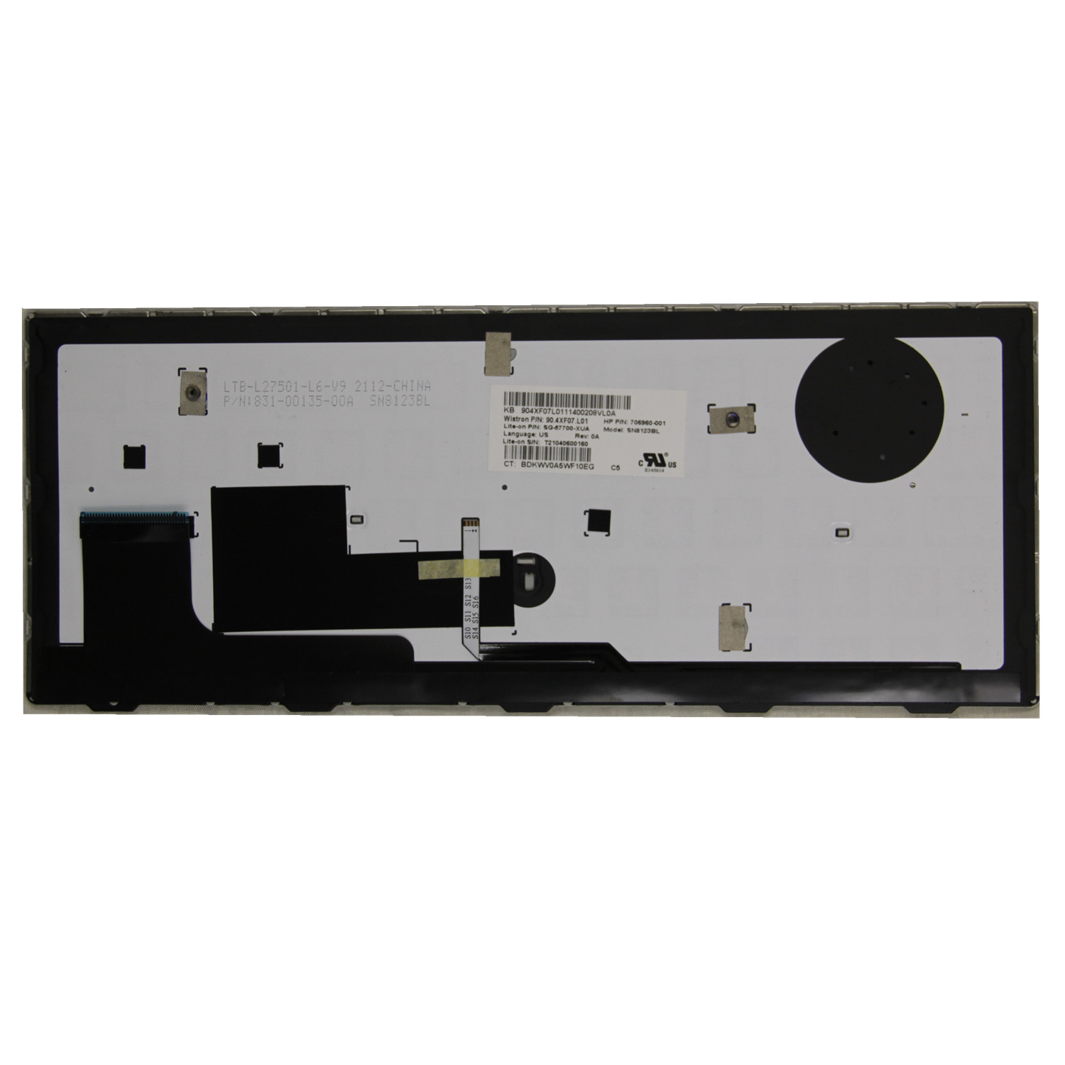 Original US For HP EliteBook Revolve 810 G1 810 G2 810 G3 Sliver Frame Backlight English Laptop Keyboard 706960-001