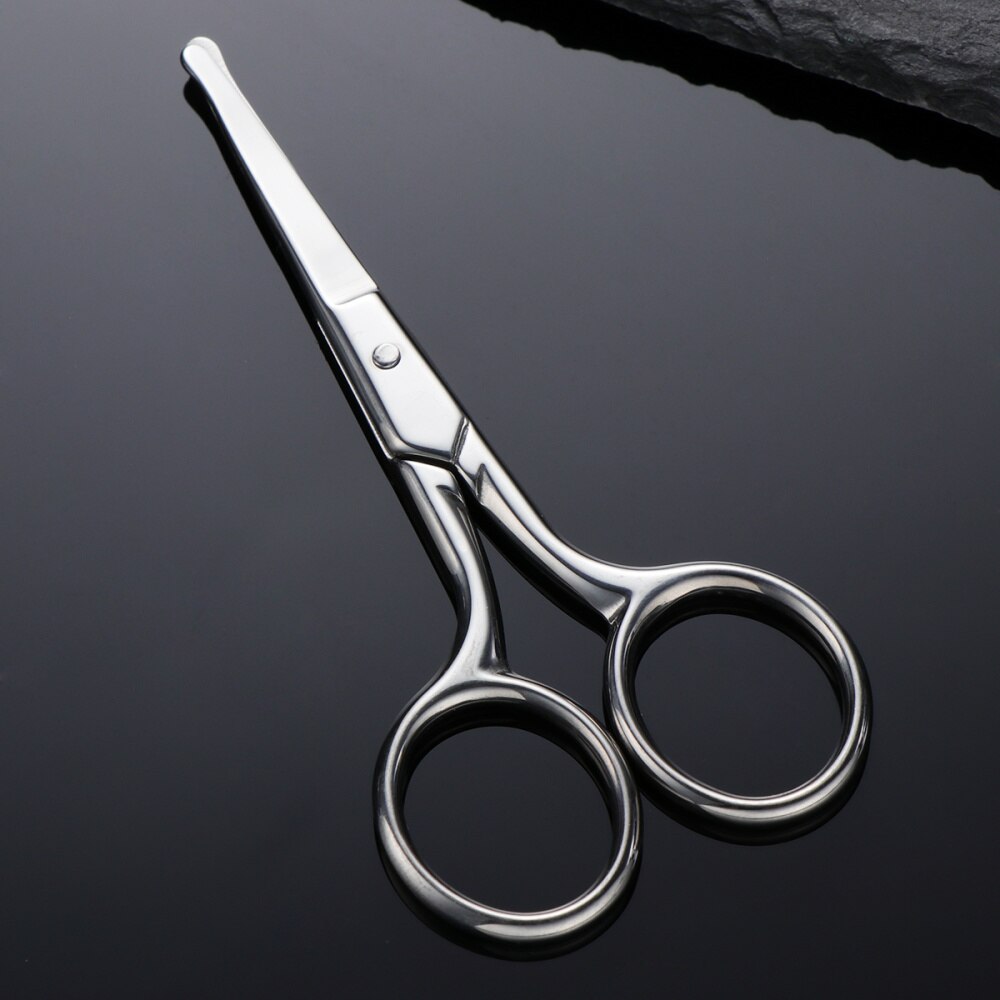 Rounded Nose Hair Trimmer Safety Scissors Multi Purpose Scissor with Round Tip for Facial Hair Eyebrow Beard Mustache Trimming