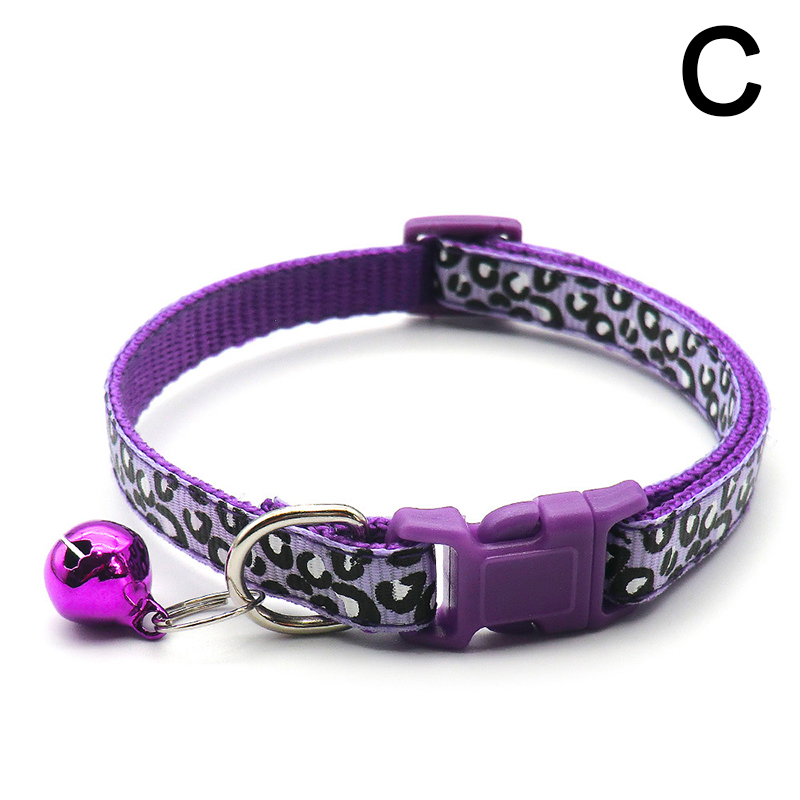 gato leopardo perro Collar de hebilla ajustable perro de dibujos animados mascotas collares lleva gato Pet Id etiqueta accesorios Animal productos: C