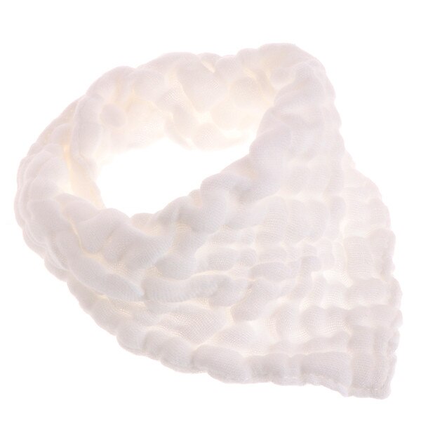 Babyjongen meisjes kinderen slabbetjes katoenmix gaas speeksel handdoek slabbetjes voedingsbandana: Wit