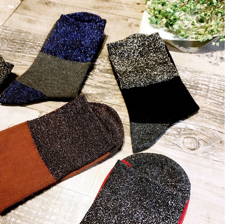 1 Pair 6 colors Shiny Long Socks Autumn and Spring Glitter silver Flanging Wild In Tube Socks