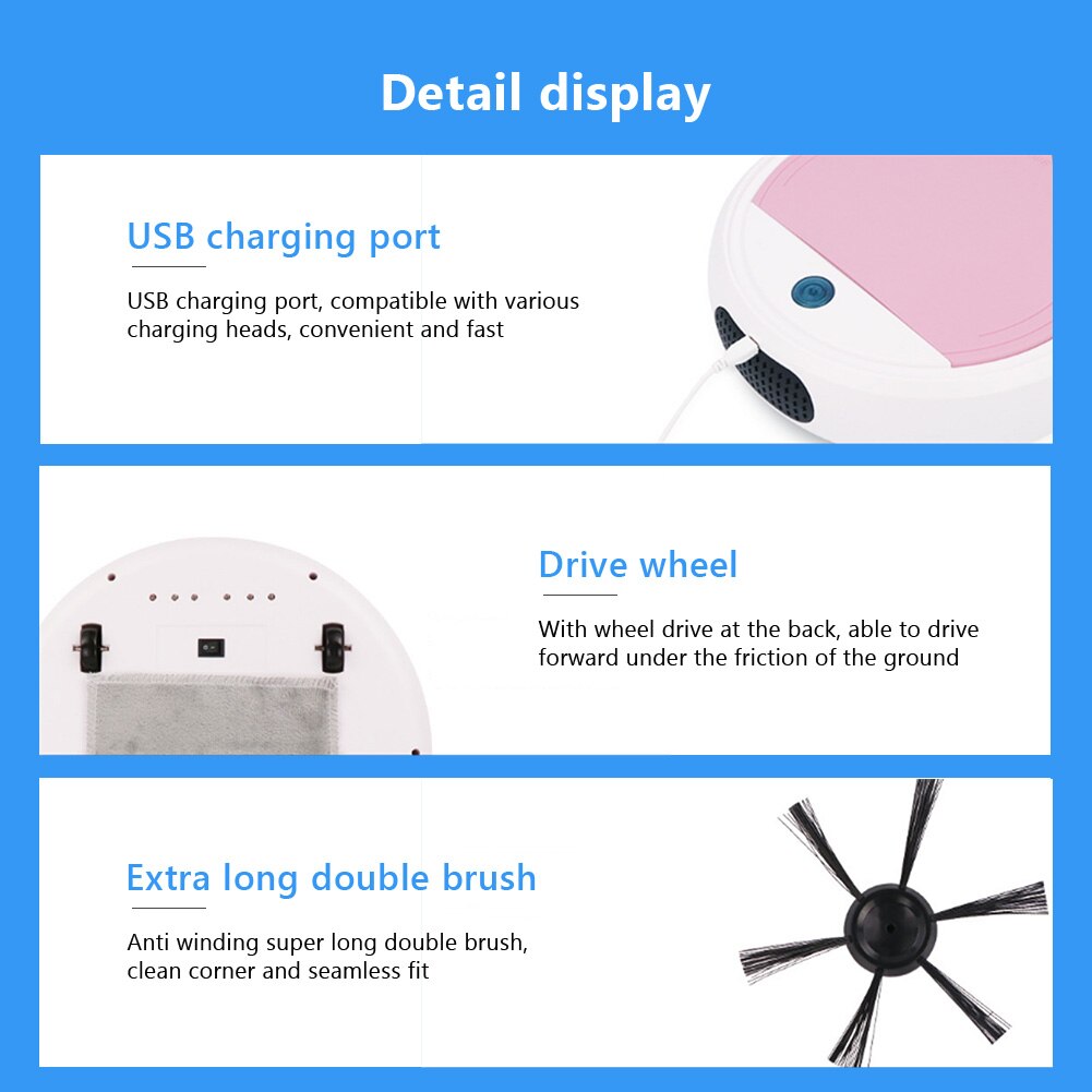 Robot Auto Smart Sweeping Robot Vacuum Cleaner UV Sterilizer Strong Suction memory 120 min work 4 in 1 Automatically Charge