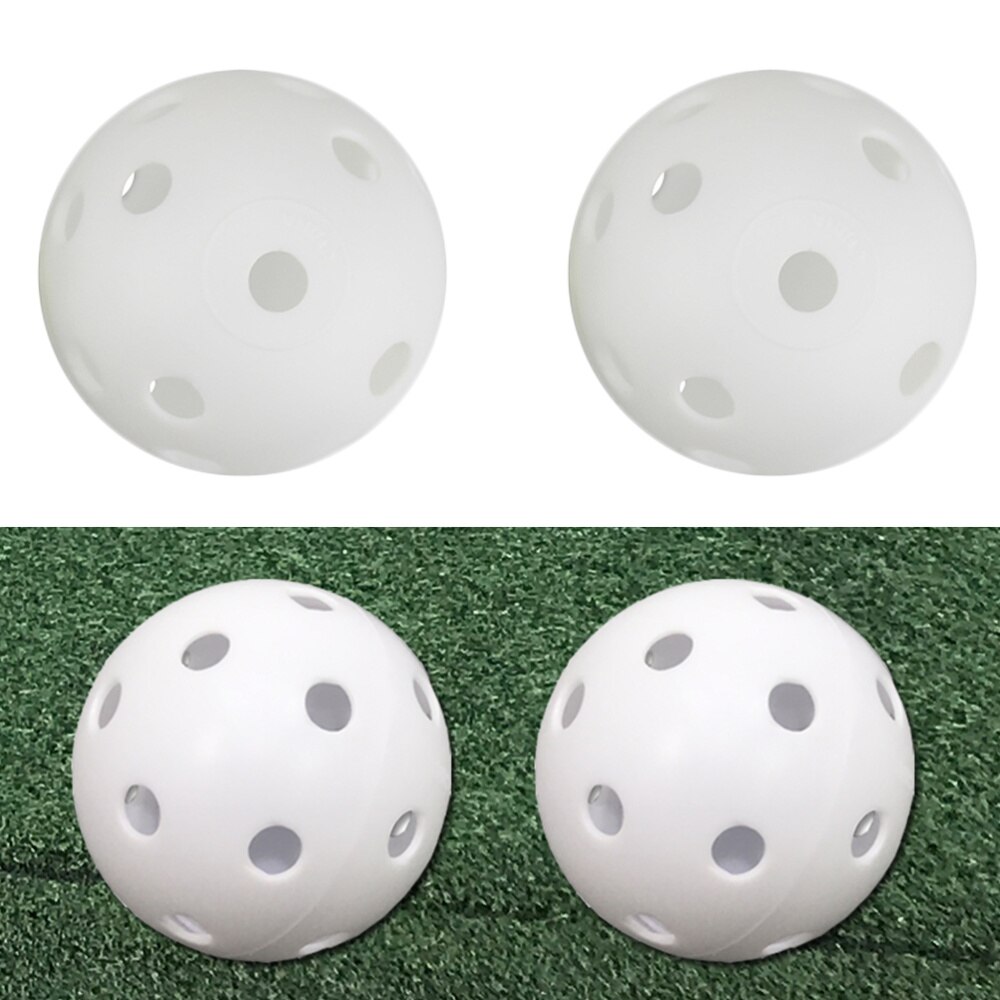 20 Pcs Air Flow Hollow Balls Training Balls for Indoor Outdoor Practice (White)