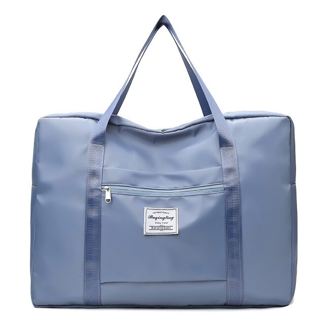 Sac de gym nacré étanche avec un compartiment à chaussures pour femme,sacoche d&#39;entraînement de fitness, de yoga, ballot marin de voyage, polochon de sport,: Bleu couleur