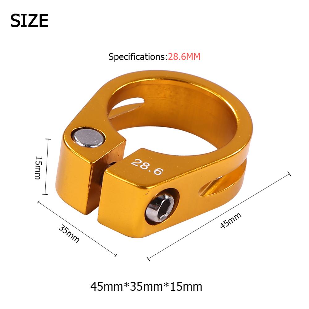 Collier Serrage Tige Selle VTT - Aluminium - 28,6 / 31,8 / 34,9 Mm - Léger 25 G - Coloré