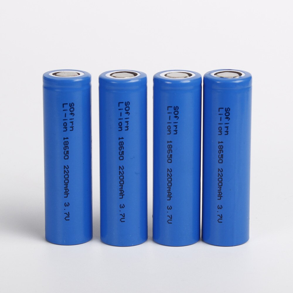 Sofirn Rechargeable 18650 Battery Power 10C Discharge li-ion Battery 3.7V 2200mah 18650 Cell Rechargeable batteries: 4 pieces