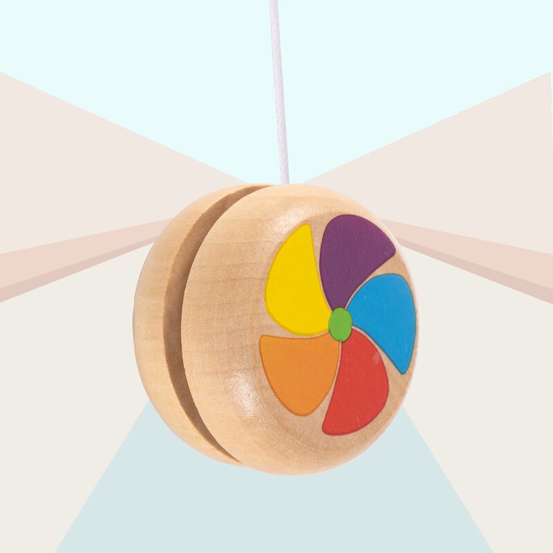 Traditionele Houten Kinderen Jojo Swing Basisschool Yoyo Bal Joj Meisje Jongen Jojo Kind: YELLOW