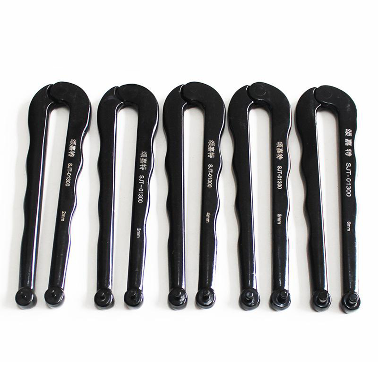 Steel Adjustable Face Pin Spanner Wrench Pin Plier Pin for Round Nut 2/3/4/5/6mm Spanner Pin Set Removal Tool