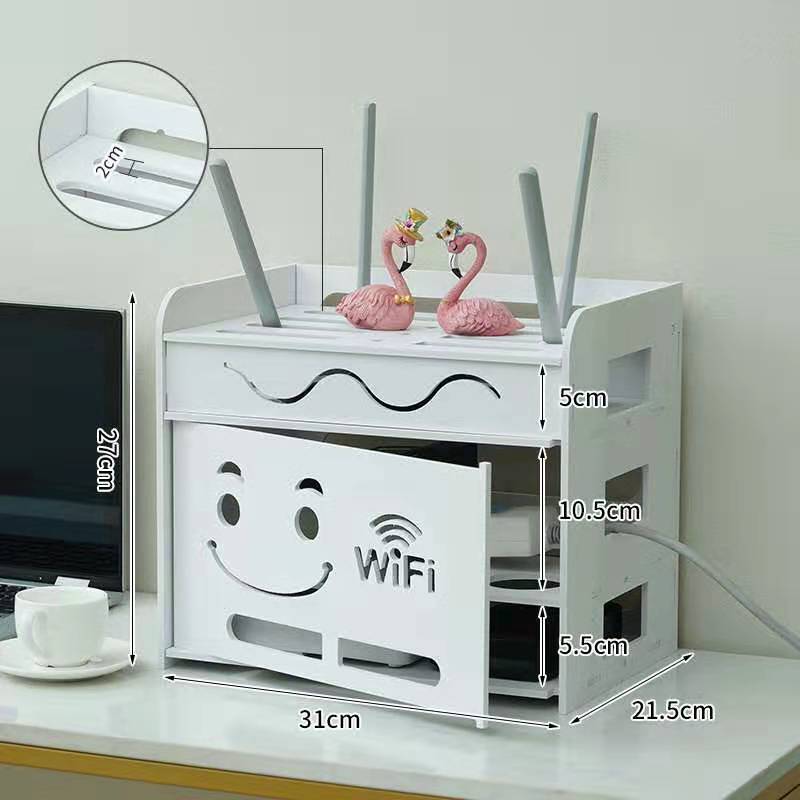 Wifi Router Regal Lagerung Boxen Große Kapazität Kabel Energie Plus Draht Halterung Lagerung Kasten Holz-Kunststoff Zauberstab Regal Stecker halterung: H