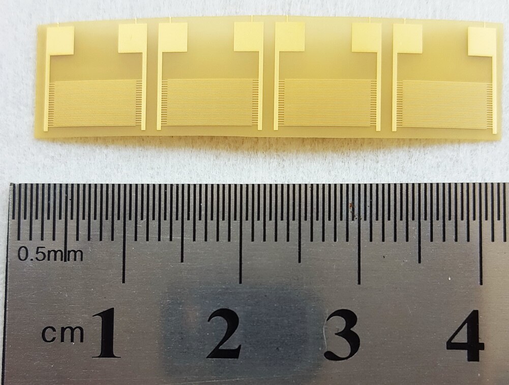 40micron Flexible Interdigital Electrode PI Gas-sensitive Moisture-sensitive Biosensor Chip Capacitor Array Smart Wear