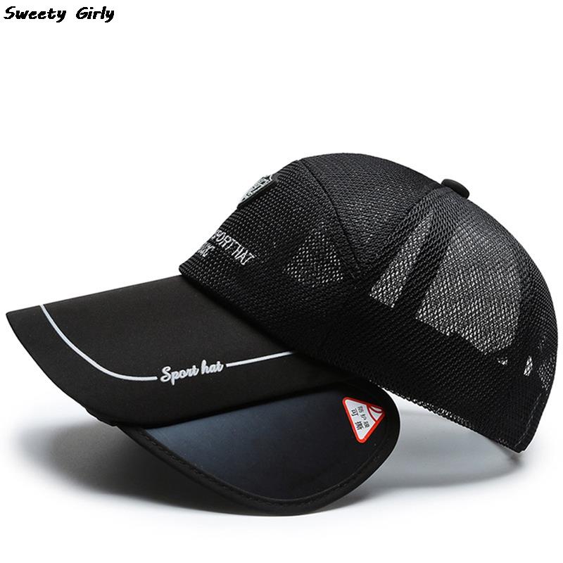 Retractable brim sports caps korean style cycling sun hat breathable baseball cap women's outdoor golf fishing hats new