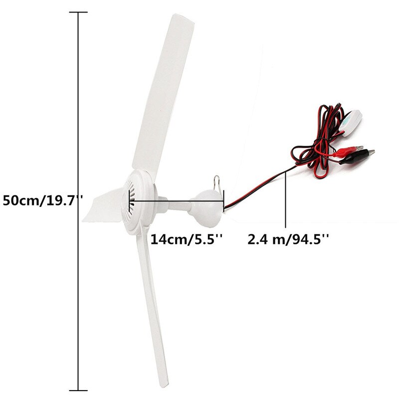 6W DC12V Plastic 3 Bladeren Borstelloze Converter Motor Batterij Mini Plafond Ventilator Met Schakelaar