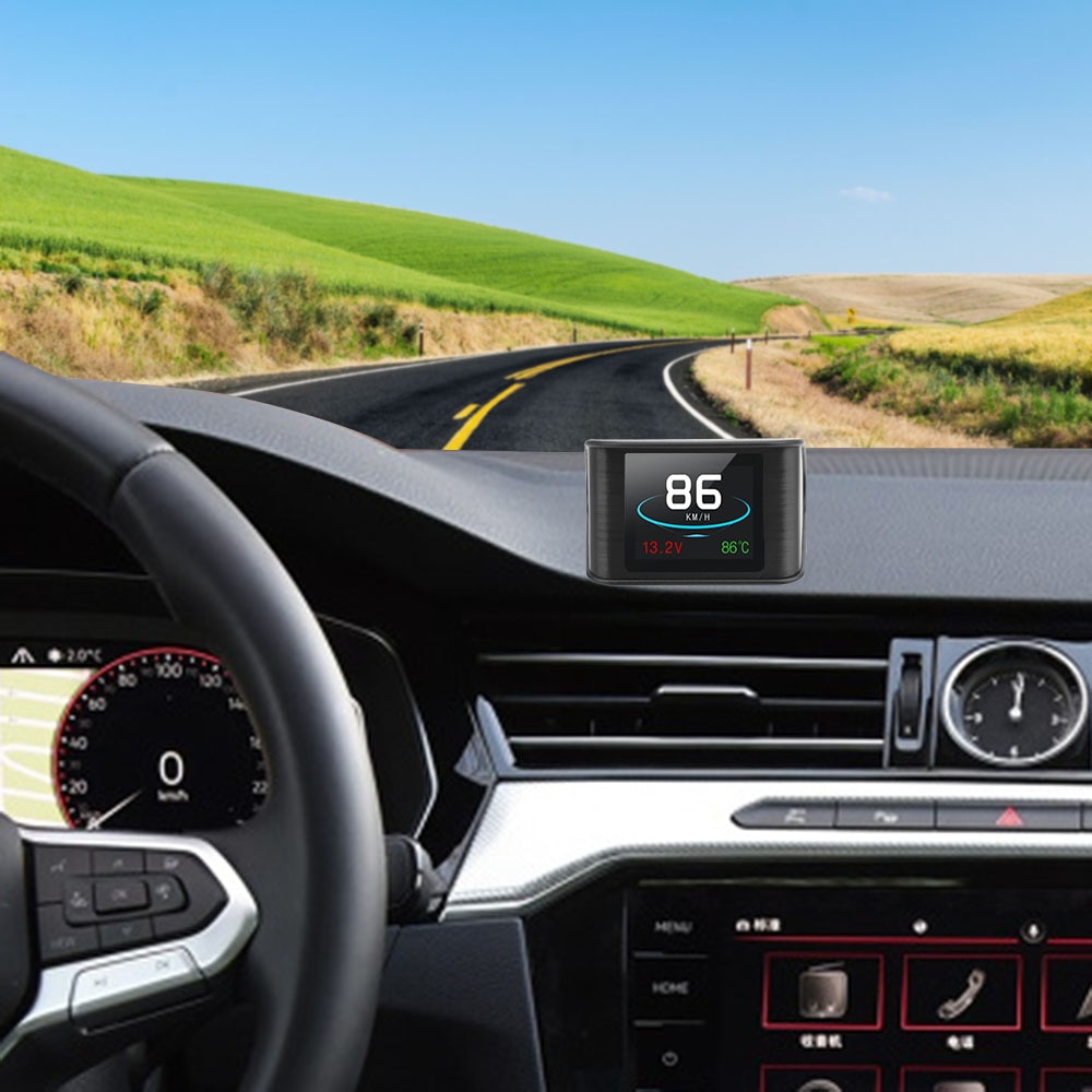 Obd smart digital måler hud  p10 head up display bilelektronik multifunktion til bilhastighedsmåler temperatur omdr./min kilometertal