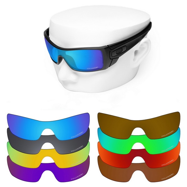 Oowlit anti-ridse udskiftningsglas til oakley batwolf  oo9101 ætsede polariserede solbriller