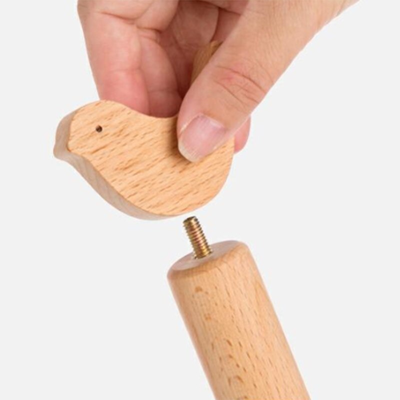 Roll Paper Storage Rack Paper Towel Rack Shelf Kitchen Countertop Solid Wood Vertical Toilet Paper Roll Holder Large