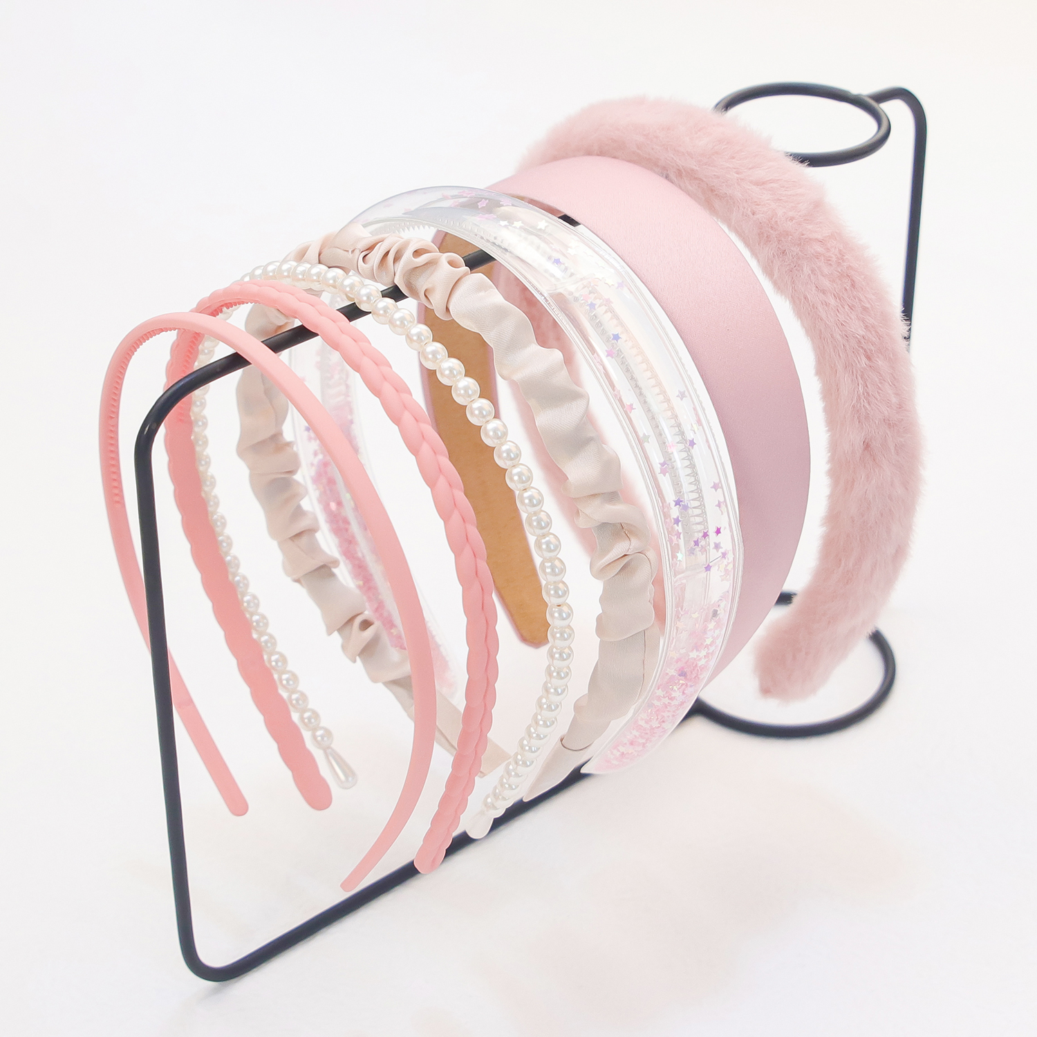 Conjunto de 7 Uds de diademas de para mujeres y niñas, diademas de perlas, diadema Simple versátil, aro para el cabello, accesorios para el cabello