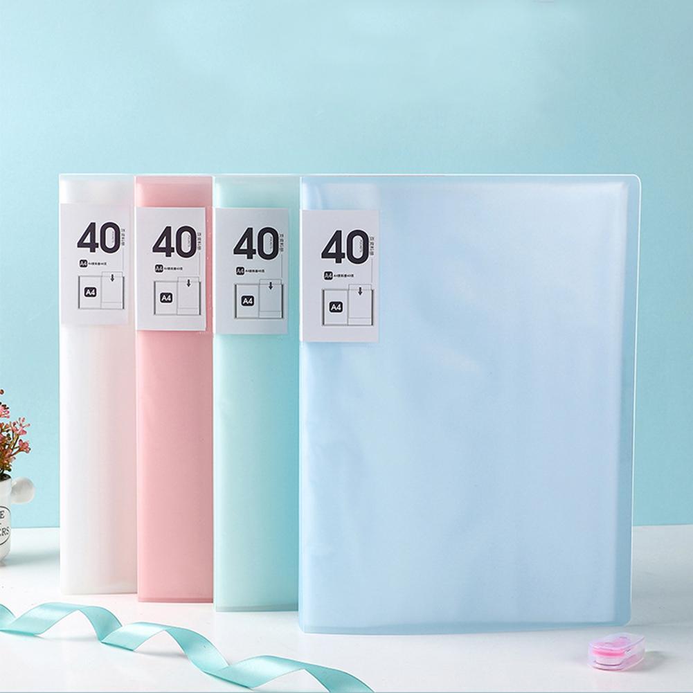 40/60 Pages A4 Transparent Document Information Booklet Office Information Folder Important File Storage Folder