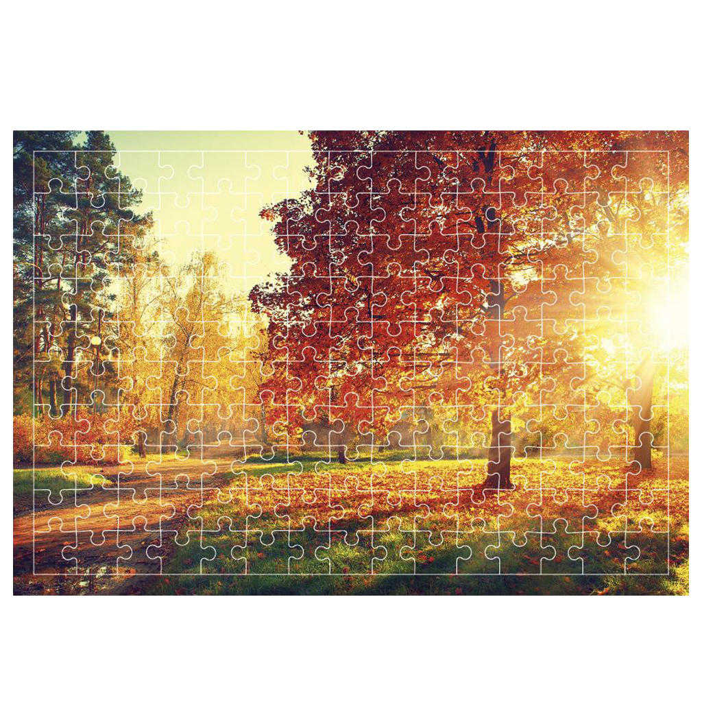 Mini Puzzle de peinture, Capsule de Test, Puzzle difficile à assembler soi-même, de 12 ans et plus, 6x4 pouces: sunrise red leaves