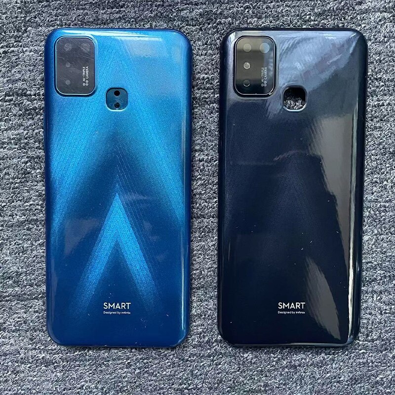 Coque arrière de batterie pour Infinix Smart 5 X657 X657B, boîtier arrière en verre avec caméra