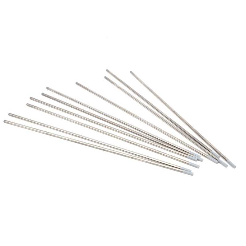 10Pcs Tungsten Electrodes Welding Electrodes WC20 2.4x175mm Cerium Tungsten Electrodes Needle TIG Rods Grey Head