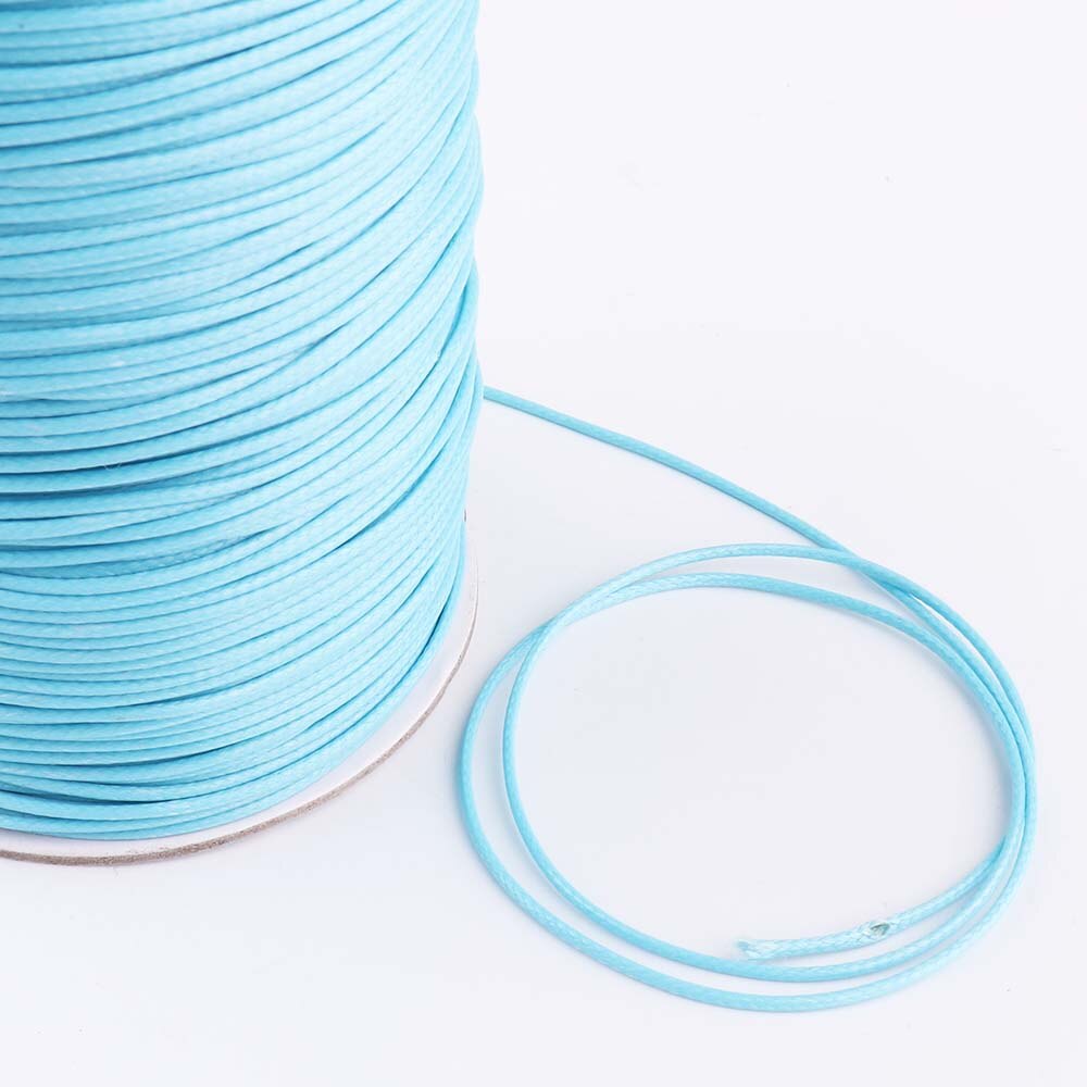 1.0mm Waxed Cord Thread String Strap Macrame Cotton Cord Necklace Rope Bead For Jewelry Making DIY Bracelet Necklace Handmade