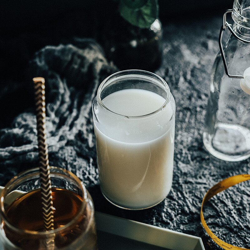 Nordic cola can-shaped glass cup, frozen soda cup, milk fruit tea cup, heat-resistant glass juice beer cup